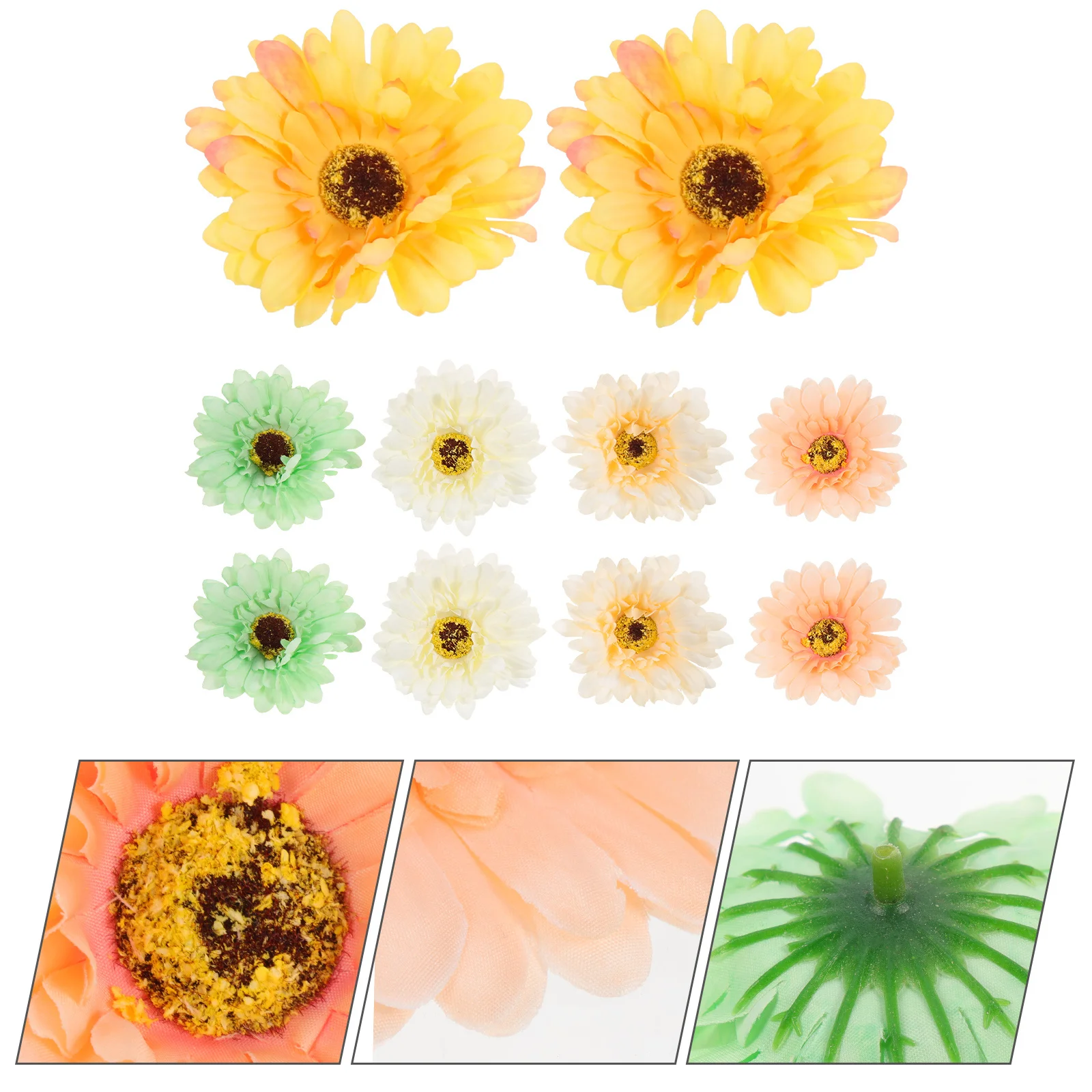 10 قطعة نابض بالحياة وهمية زهرة الأقحوان ديكور الاصطناعي ديزي للمنزل الزفاف الديكور حية محاكاة الدعائم