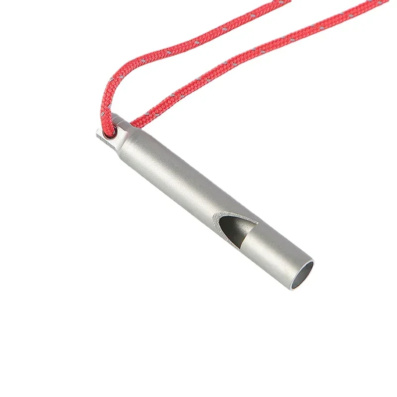 Outdoor Camping Survival Whistle Pure Titanium Rescuing High Decibel Metal Camping Hunting Equipment