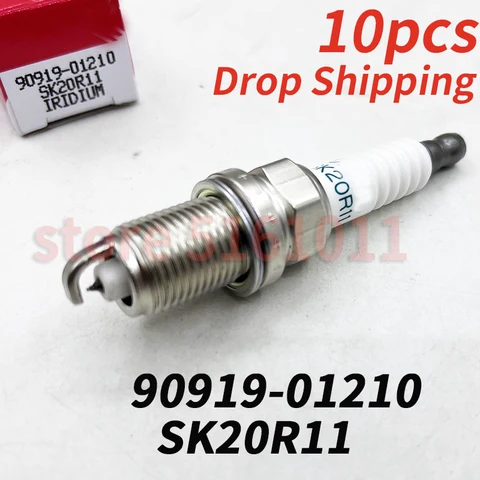 10 шт./лот 90919-01210 SK20R11 иридиевая Свеча зажигания для Toyota Camry Scion RAV4 Tundra Lexus 4.7L/V8 9091901210