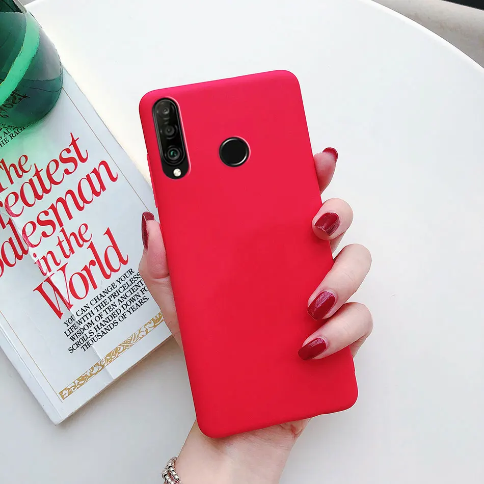 Candy color silicone phone case for huawei p30 lite pro p20 lite p10 p smart plus z 2019 2018 matte soft tpu back cover view 4