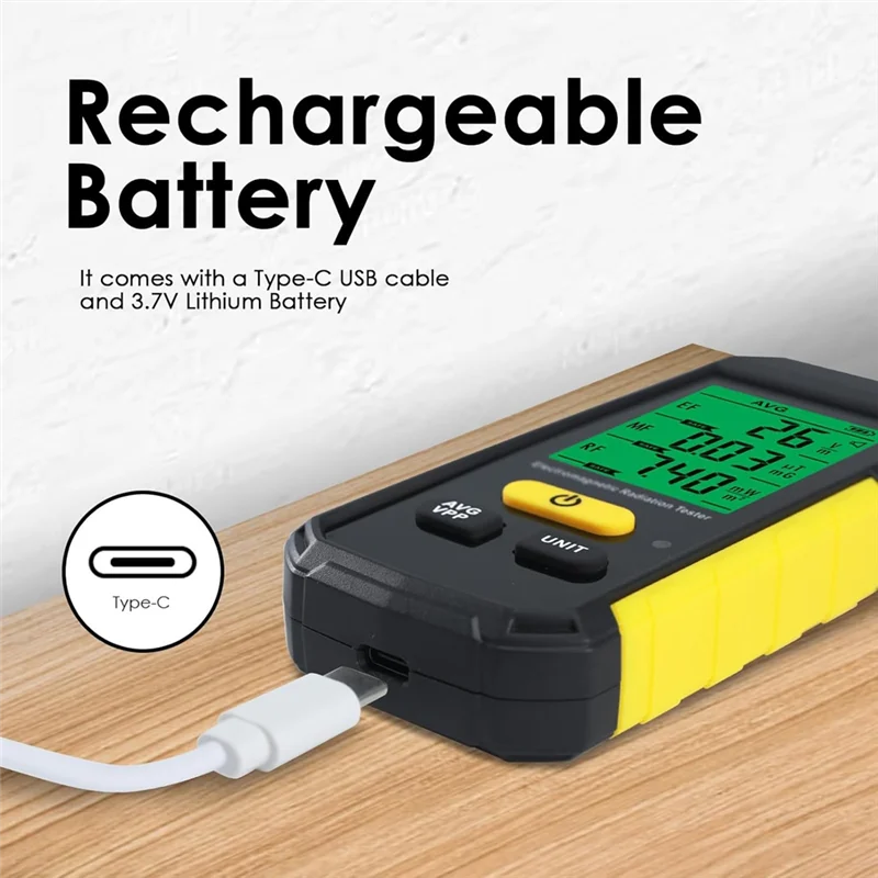 كاشف M11K-EMF، عداد إشعاع 3 في 1 لإشارة EF، RF، MF، Wifi مع إنذار ضوء الصوت ثلاثي الألوان، عقد البيانات، للمنزل #3