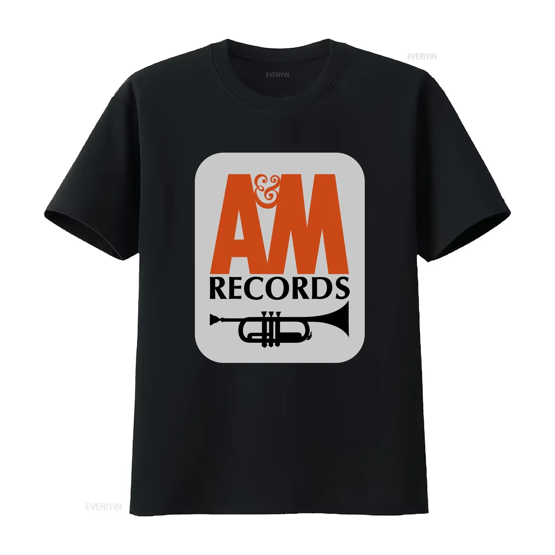 

A M Records T Shirt Herb Alpert Vintage Pop Music defunct record label vintage Washed homme Casual Breathable Soft