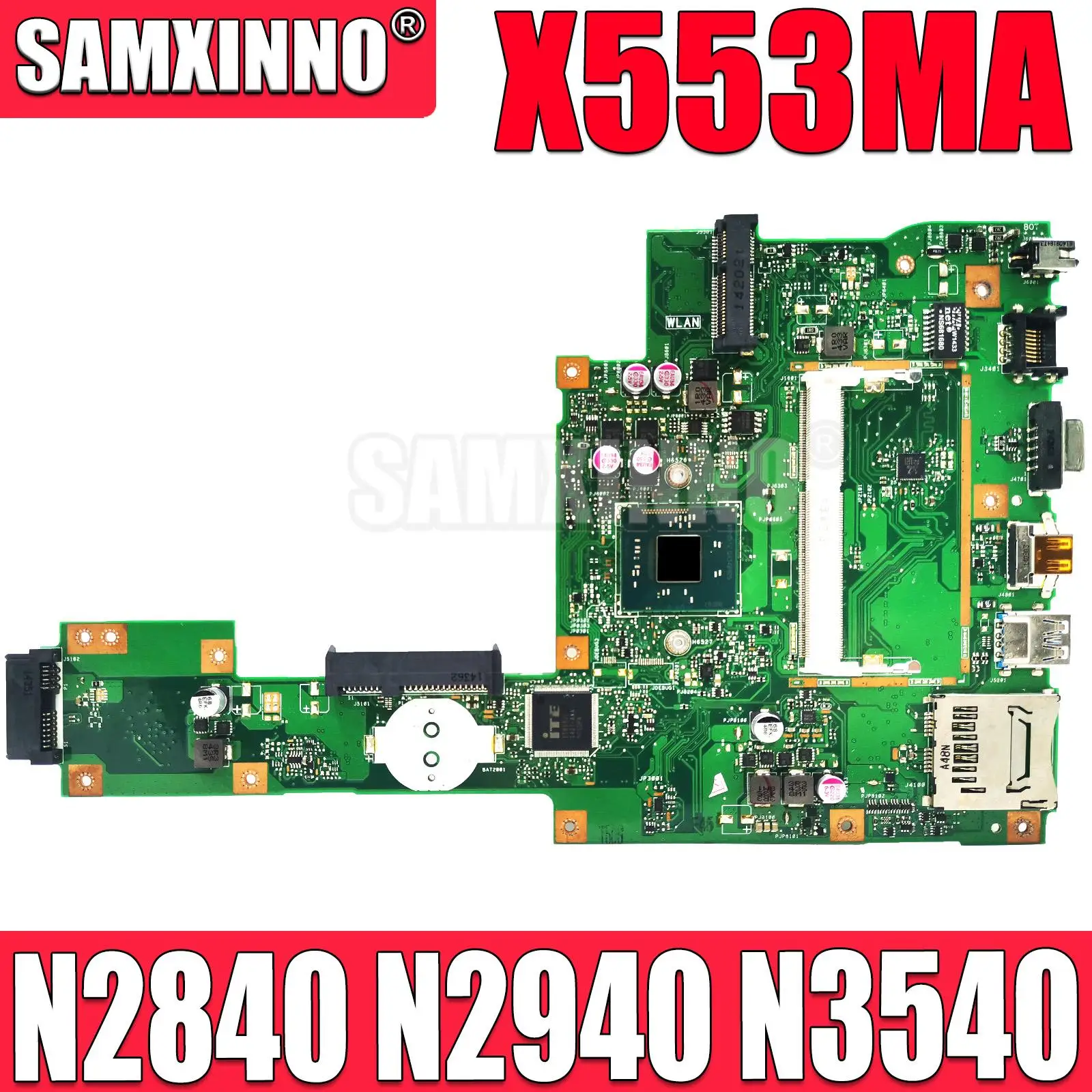 

Материнская плата X553MA N2830 N2840 N2930 N2940 N3530 N3540 CPU для ASUS X553MA X503M F553MA F553M F553M Материнская плата ноутбука