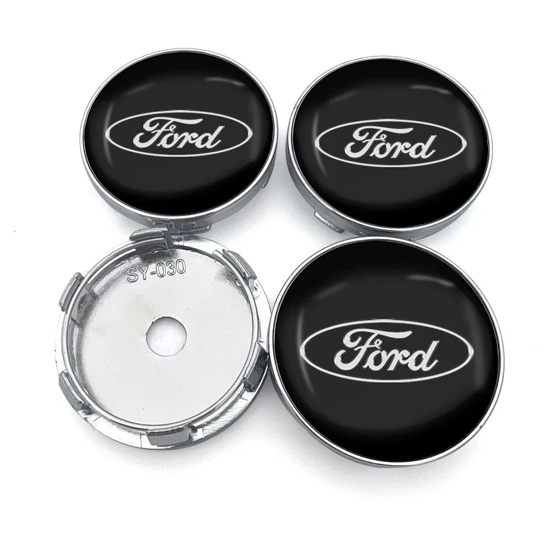 4pcs 56/60mm Car Auto Wheel Center Cover Badge Stickers Hub Cap Replacement For Ford Ranger Focus Kuga Mustang S-MAX Transit