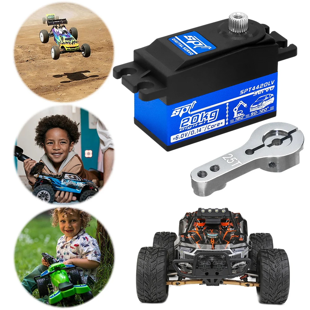 

Низкопрофильный сервопривод 20 кг с рулевым сервоприводом, цифровой сервопривод с металлической шестерней для Tamiya Kyosho, дорожного туристического дрифта, автомобиля/лодки