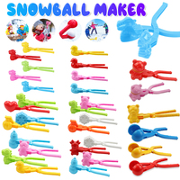 1/4Pcs Snowball Maker Clip Kids Adult Heart Snowflake Duck Shape Clip Tongs for Outdoor Sand Snow Ball Mold for Snowball Fight