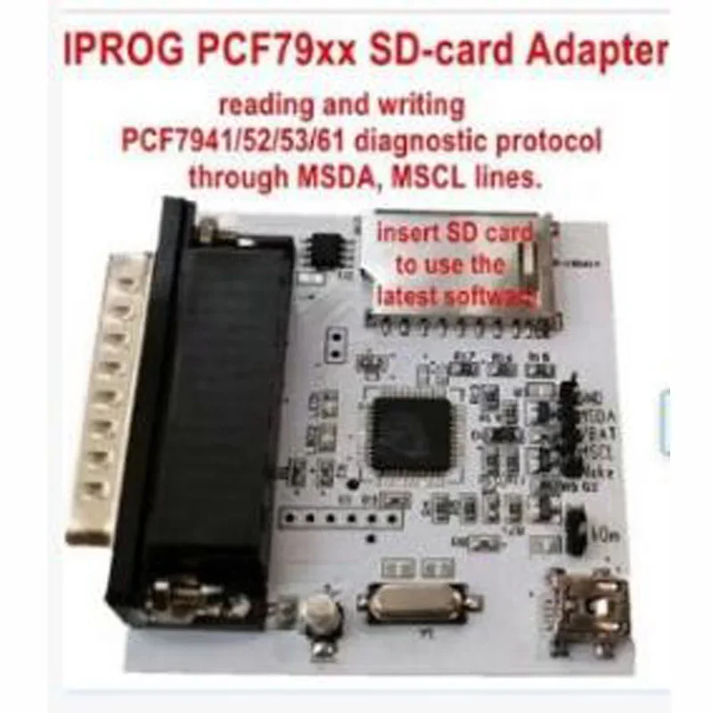 For IPROG+ V84 PCF79XX Adapter IPROG Pro Programmer Diagnostic Protocol PCF79XX Reading and Writing PEC7941/52/53/61