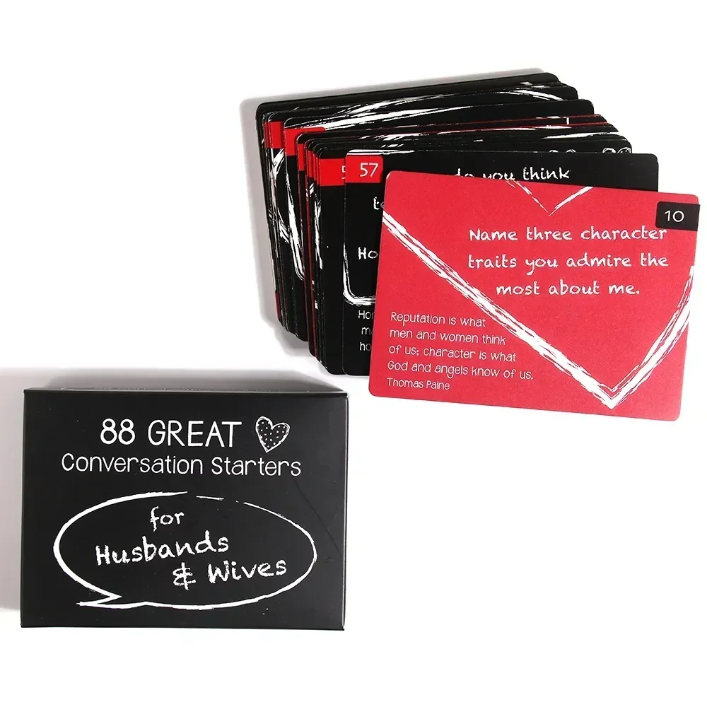 88 Great Conversation Card Game Starters for Husbands and Wives Romantic Card Game for Married Couples Christian Games