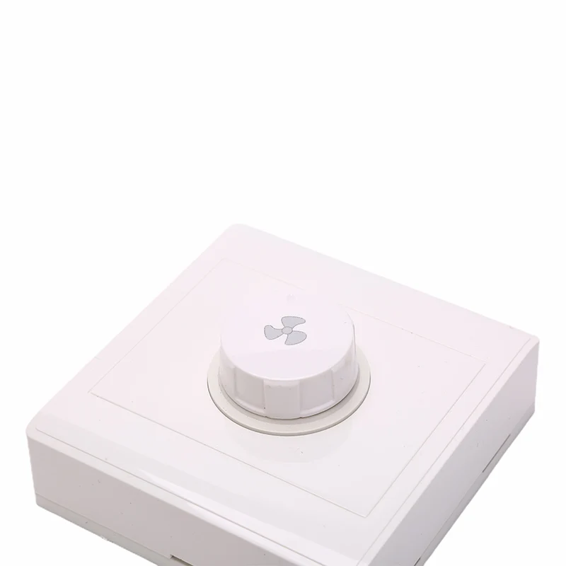 1pc 86 White AC220V 10A Plastic Ceiling Fan Solid Controller Wall Switch Is Suitable For Adjusting The Speed Of Fan