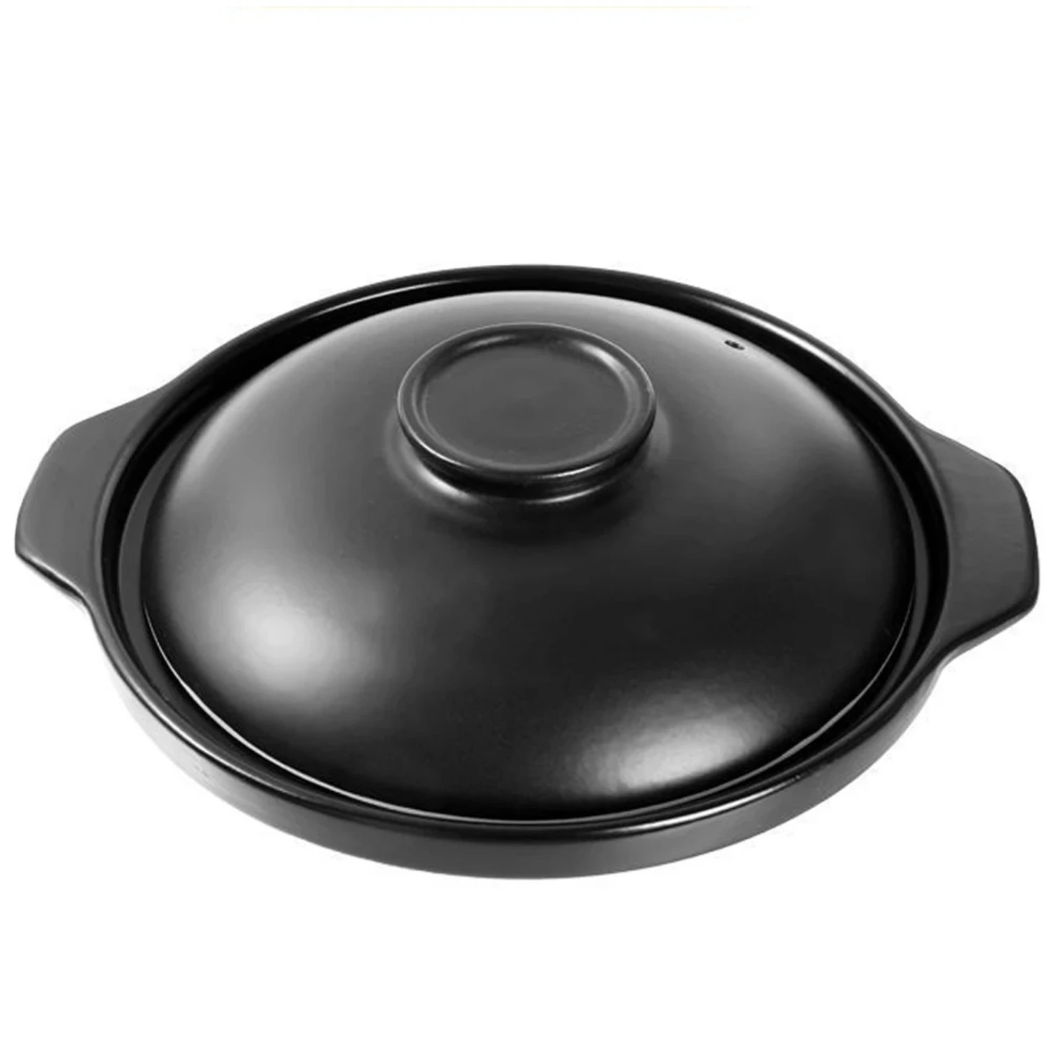 Hot Korean Stone Ceramic Shallow Pot Cooking Stockpot Clay Pan Griddle Stew Earthen Casserole Bowl Kitchen Soup Cookware. Pan