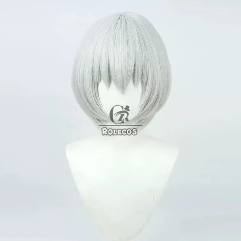 Goddess of Victory: Nikke Julia Cosplay Wigs 30cm Silver White Synthetic Hair