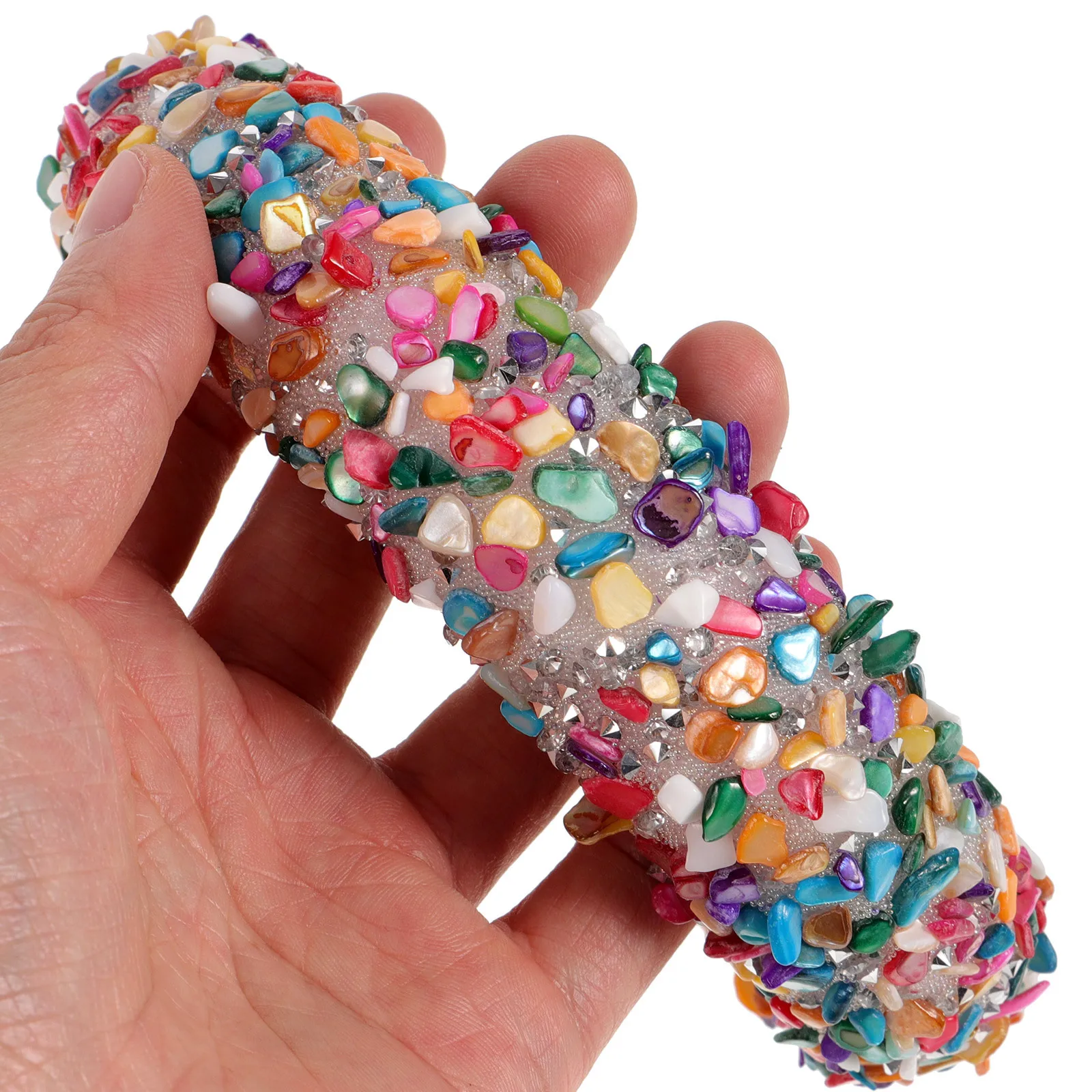 

Красочная повязка на голову из искусственного кристалла с мягкой пластиковой губкой, удобная прочная повязка на голову для женщин, вечерние прически