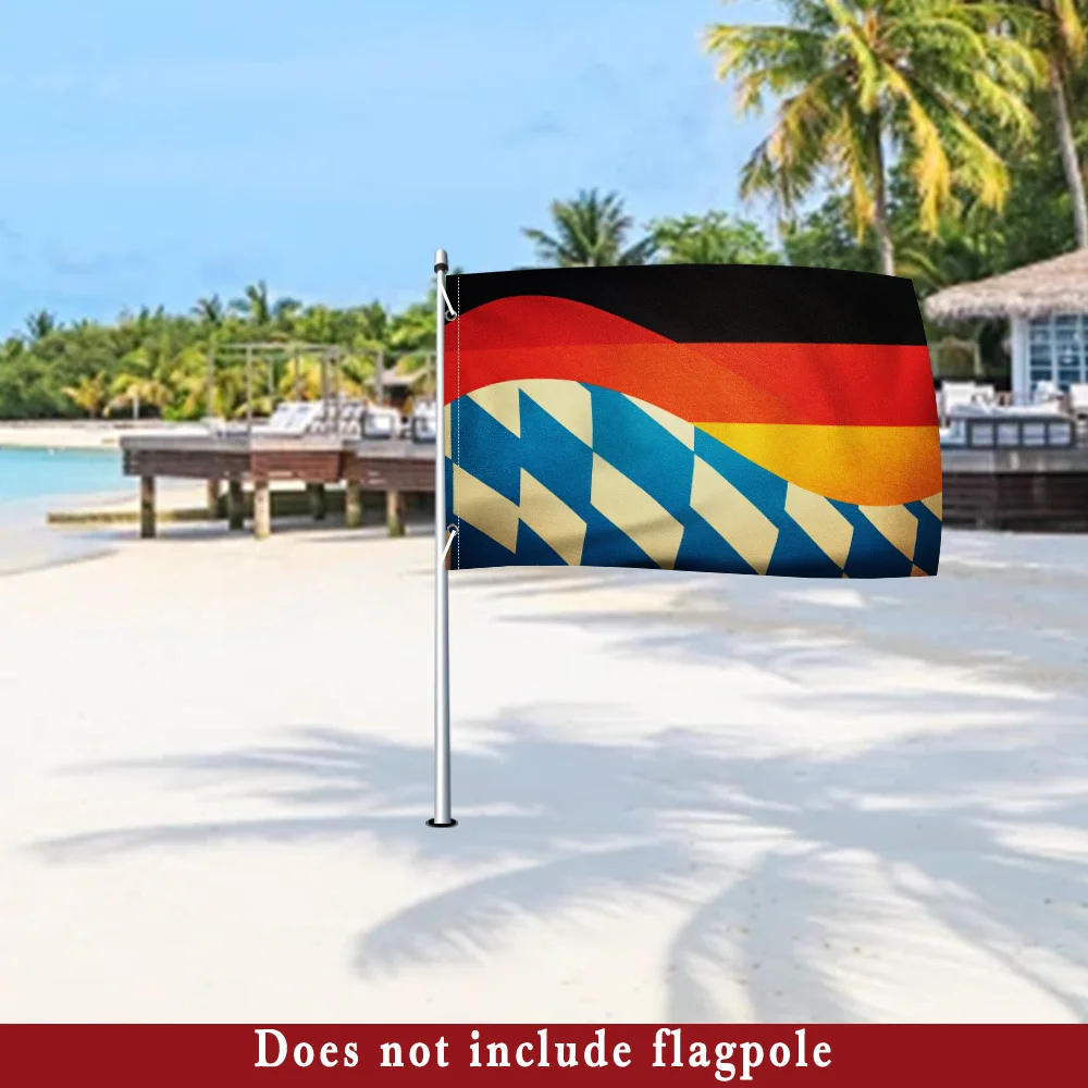 1pc Multiple Sizes 2D Plane Creative German and Bavarian Flag Combination Illustration Oktoberfest