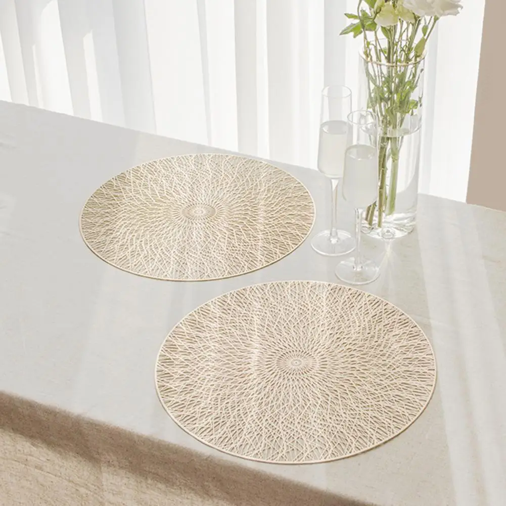 Table Mat Roll up Placemats Durable Hollow Design Table Placemat Functional Anti scald Mat for Home Kitchen