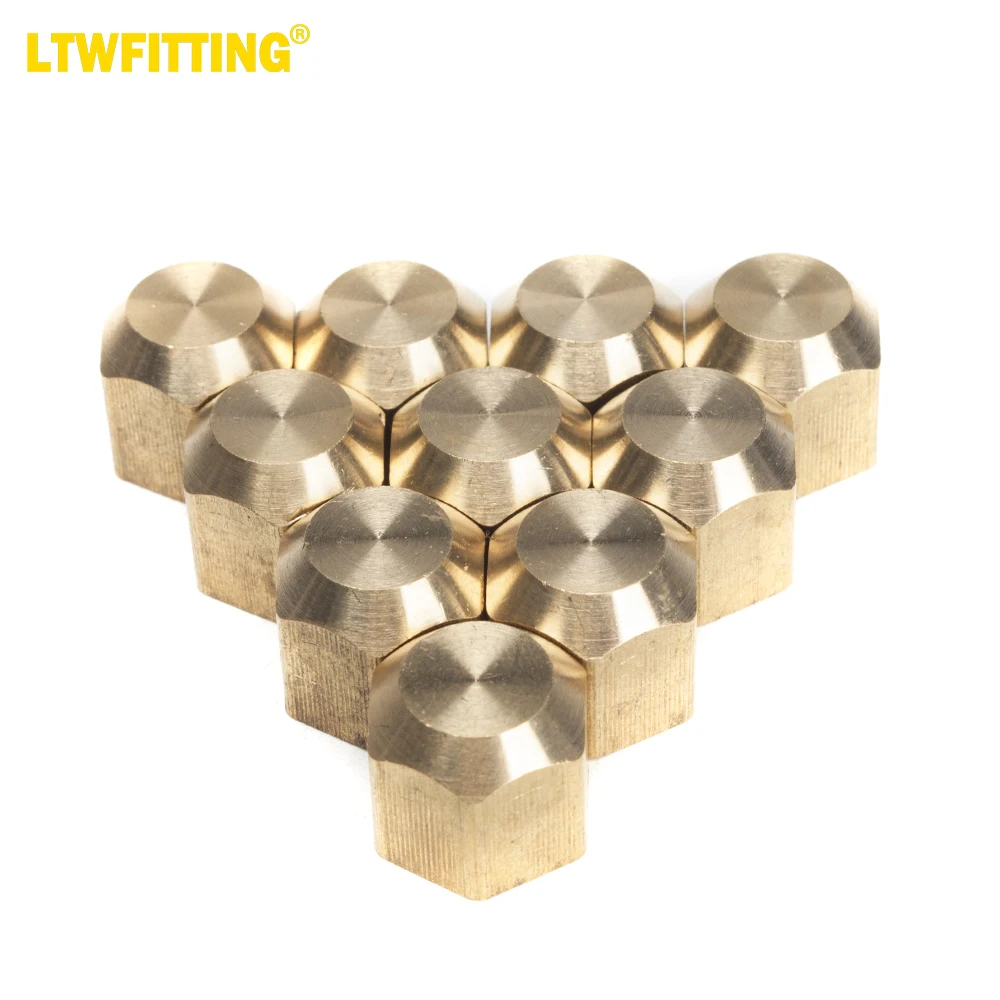 

LTWFITTING Brass 3/8" OD Flare Cap , Brass Flare Tube Fitting(Pack of 10)
