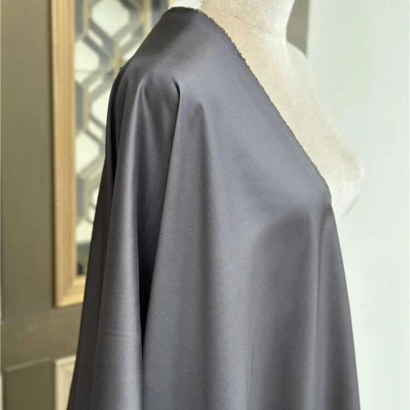 

Ткань из 100% тутового шелка, 1 метр, 19 твиль, темно-серая, 114 см, ширина 44 дюйма, по дворам, JN246