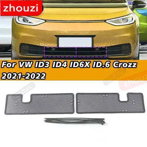 For Volkswagen VW ID3 ID4 ID6X ID.6 Crozz Insect Net Sequins Car Styling Water Tank Protective Net Cover Panel Insect Screen