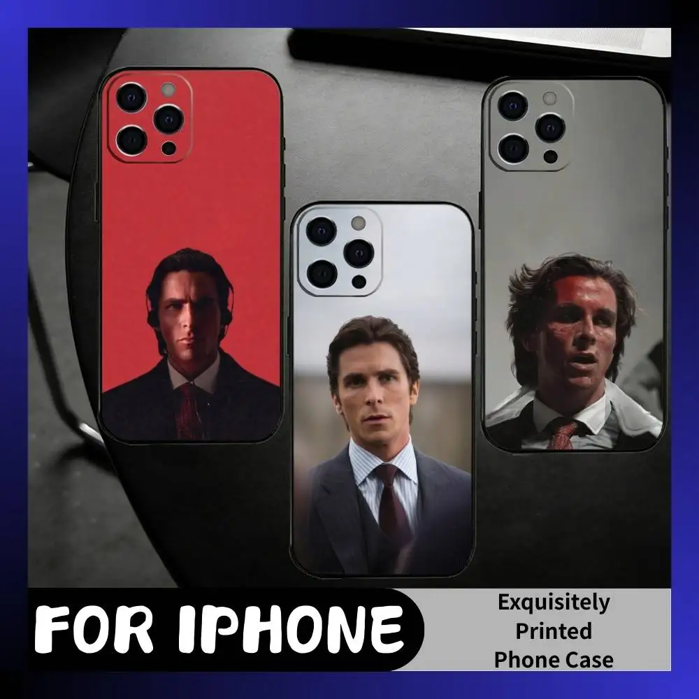 

Filme American P-Psycho-o Phone Case For iPhone17,16,15,14,13,12 Plus,Max Soft Silicone Black Cover