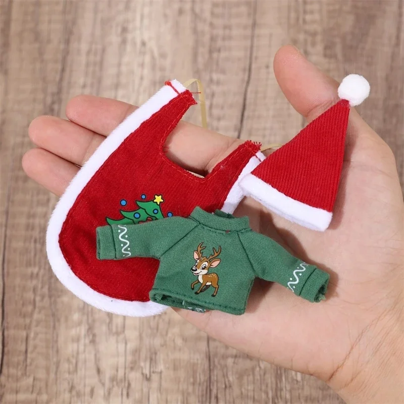 

Очаровательная кукольная одежда, головные уборы, предназначенные для кукольных домиков, фигурки, шляпа Санты и зеленый верхний