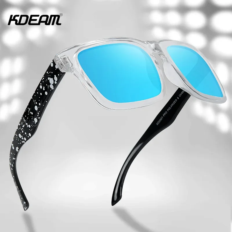 

KDEAM Square Polarized Sunglasses Men Coating Lens Reduce Glare Durable Lightweight Colorful Glasses Women Luxury Brand UV400