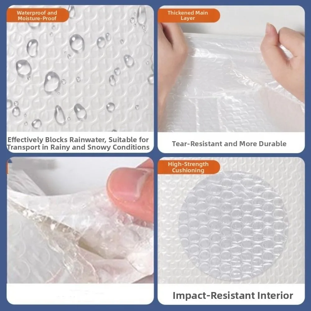 Shockproof Foam Packaging Vibration Protection Double Layer Bubble Film Padding Packaging Bubble Film Shipping Supplies
