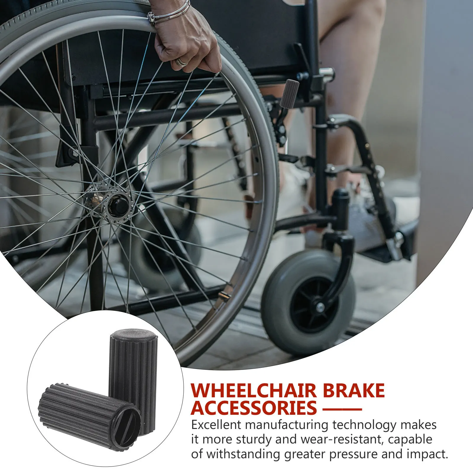 

4Pcs Wheelchair Brake Accessories Brake End Caps Bike Cable Protectors Strong Impact Resistant Bicycle Safety Components