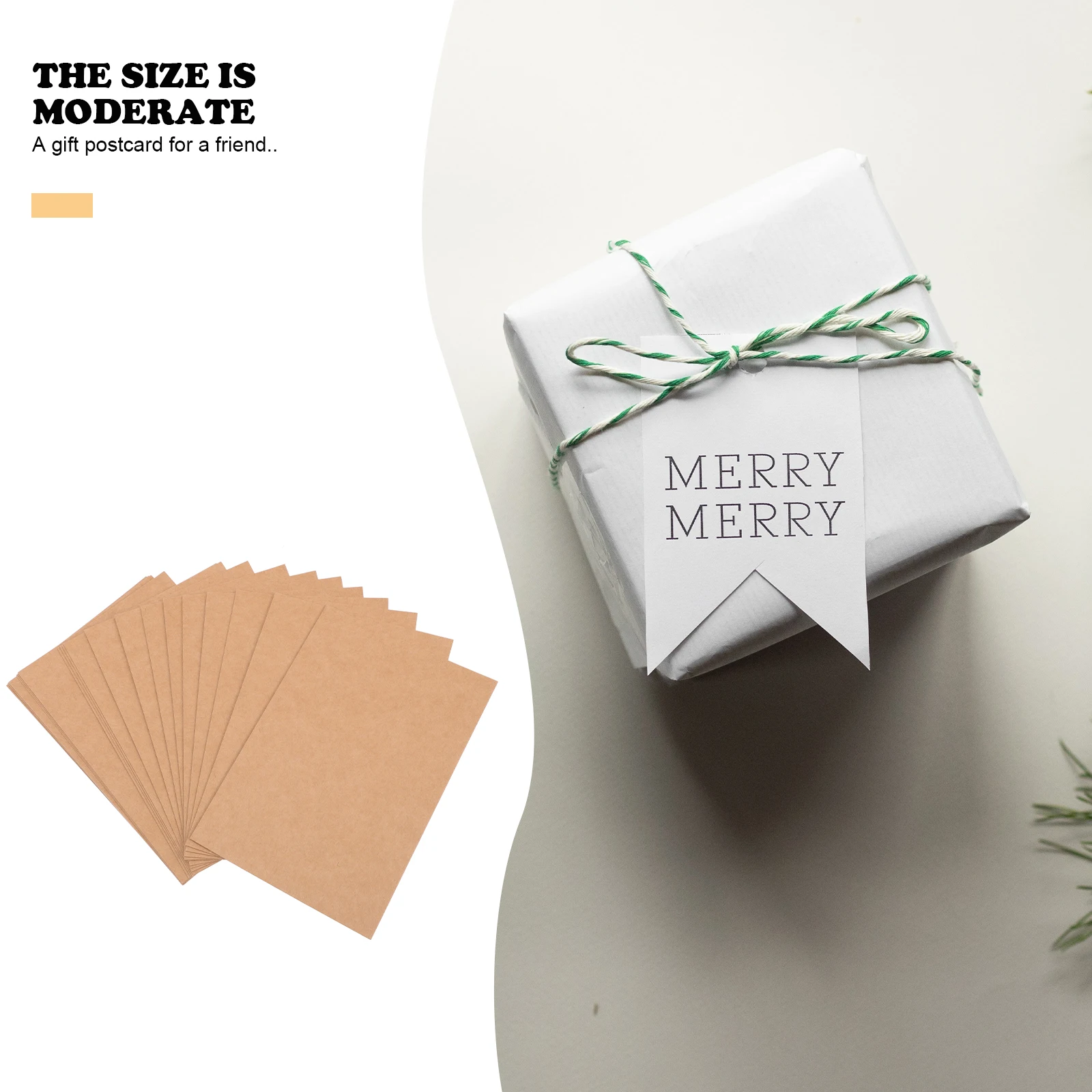 

100 Pcs Blank Postcard Cards Handmade Paper Plain Kraft Message Student Craft for Making