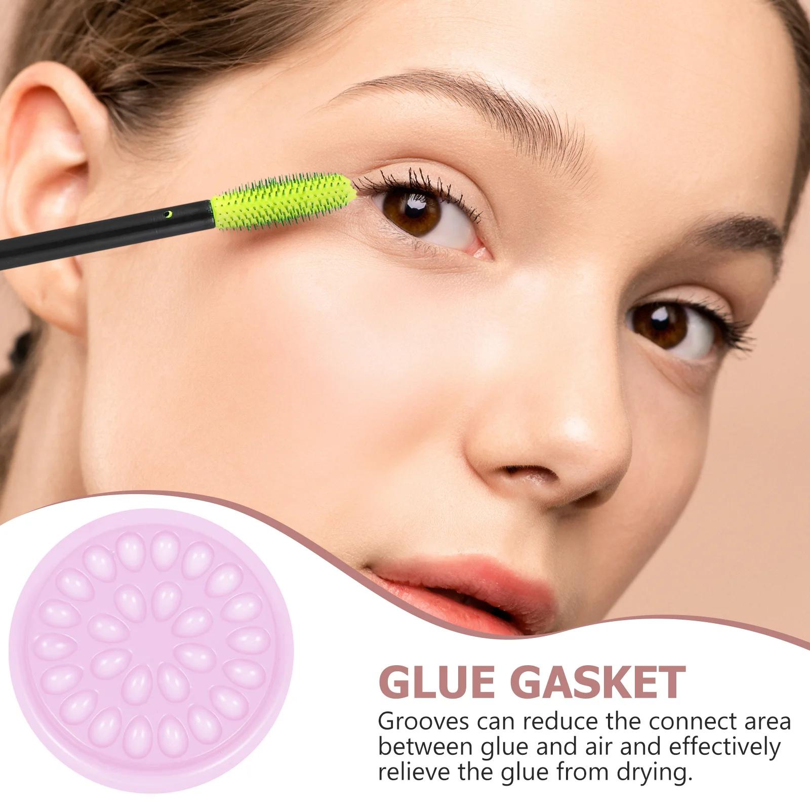 100個のつけまつげホルダー プレミアムPVCグラフト補助ツール 溝付きでより速いまつげの装着が可能 初心者向けエクステンション