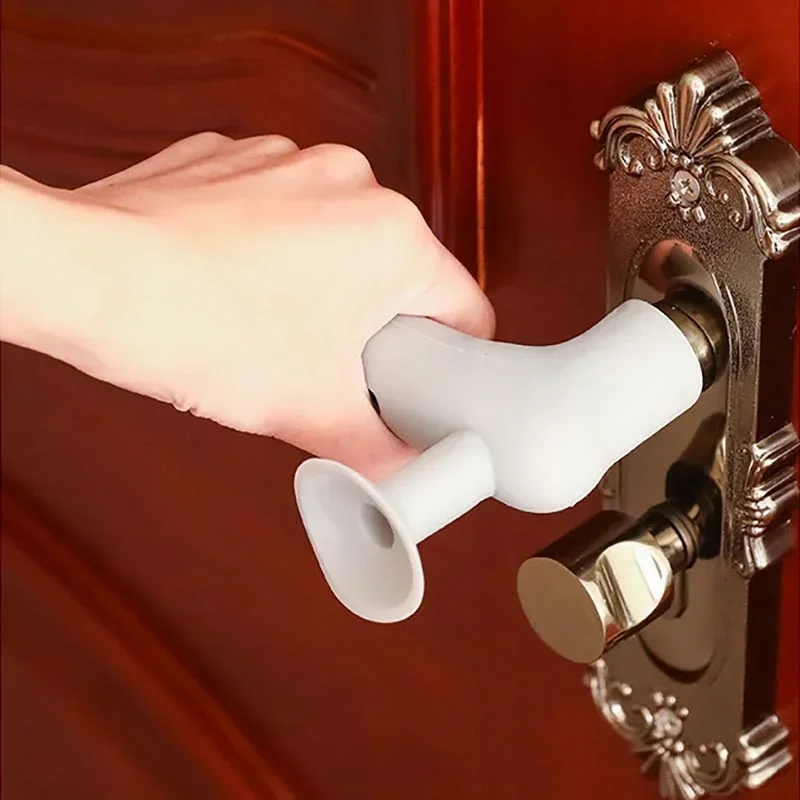 Maniglie per porte Copri pomello per porta in silicone Tappetino a ventosa Addensare anti-collisione per maniglia per porta da parete per bambini