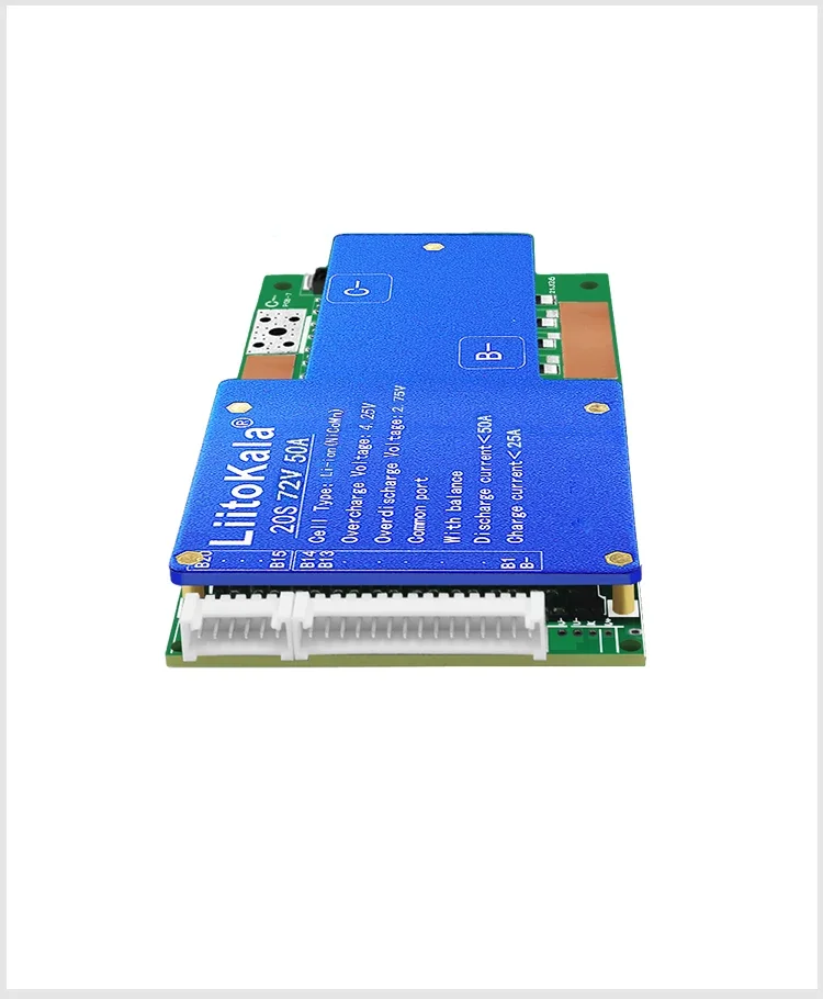 LiitoKala 20S 72V50A BMS لوح حماية شحن الليثيوم ، مع توازن وحماية من السقوط NTC 72V لبطارية الليثيوم للدراجة الإلكترونية