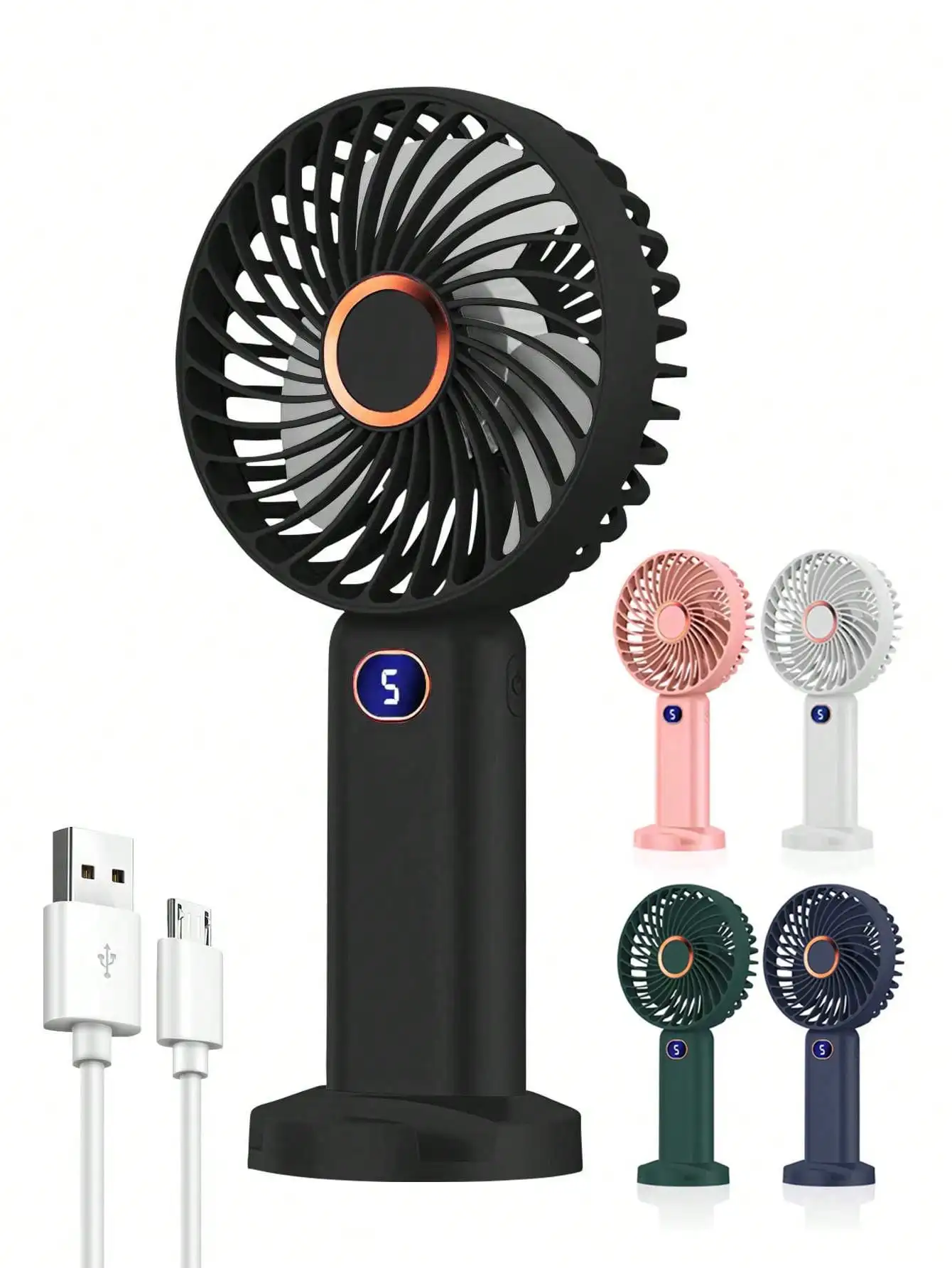 

Portable Mini Fan, Handheld Travel Fan, 5 Adjustable Speeds Silent Fan, USB Rechargeable Personal Fan For Office, Room, Outdoor Travel Essentials For Summer Summer Cooling,Beach,Travel,Spring Summer Picks,Brides Maid Gifts,Room,Bedroom Deccor,Bedroom Decc
