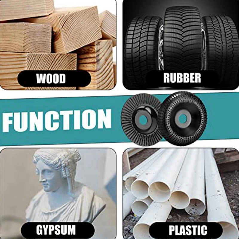 B-T 2 Pack Wood Grinding Wheel For Angle Grinder 125Mm Wooden Carvings Wood Milling Cutter Of The Milling Disk