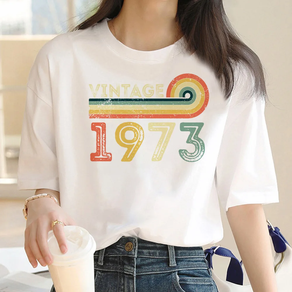 

1973 t shirt women anime t-shirts female funny graphic designer clothes