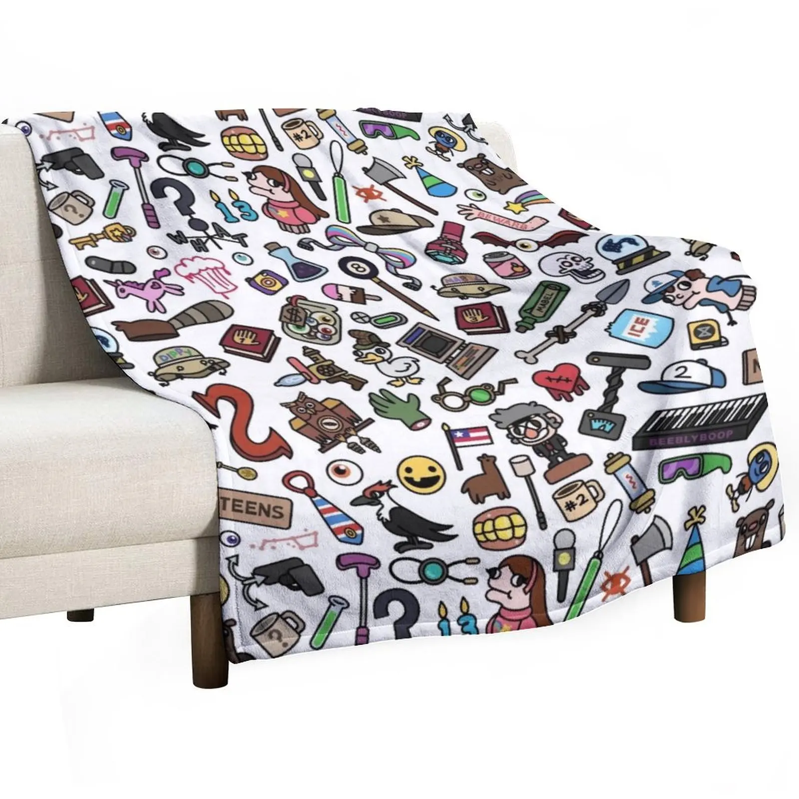 Gravity Falls Pattern Throw Blanket Stuffeds Thins Soft Blankets