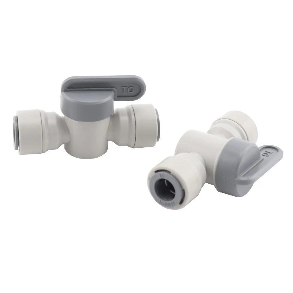 RO Water Fitting Quick Connector 3/8"OD Hose Tee Y Ball Valve Equal Convert Elbow Straight Push In Pipe Fitting Homebrew Beer view 5