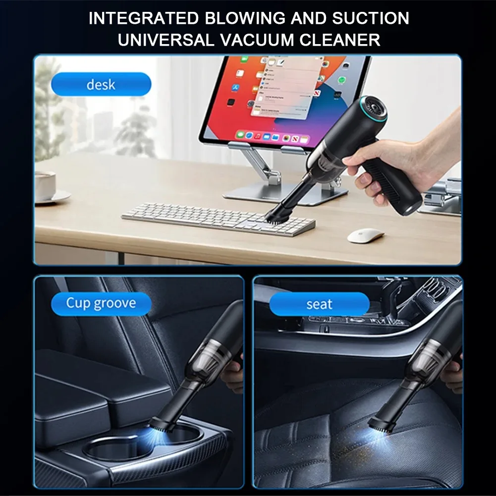 Car Vacuum Cleaner 80W Wireless Portable Rechargeable Airs Duster High Power Handheld Airs Duster For PC Laptops Home Car