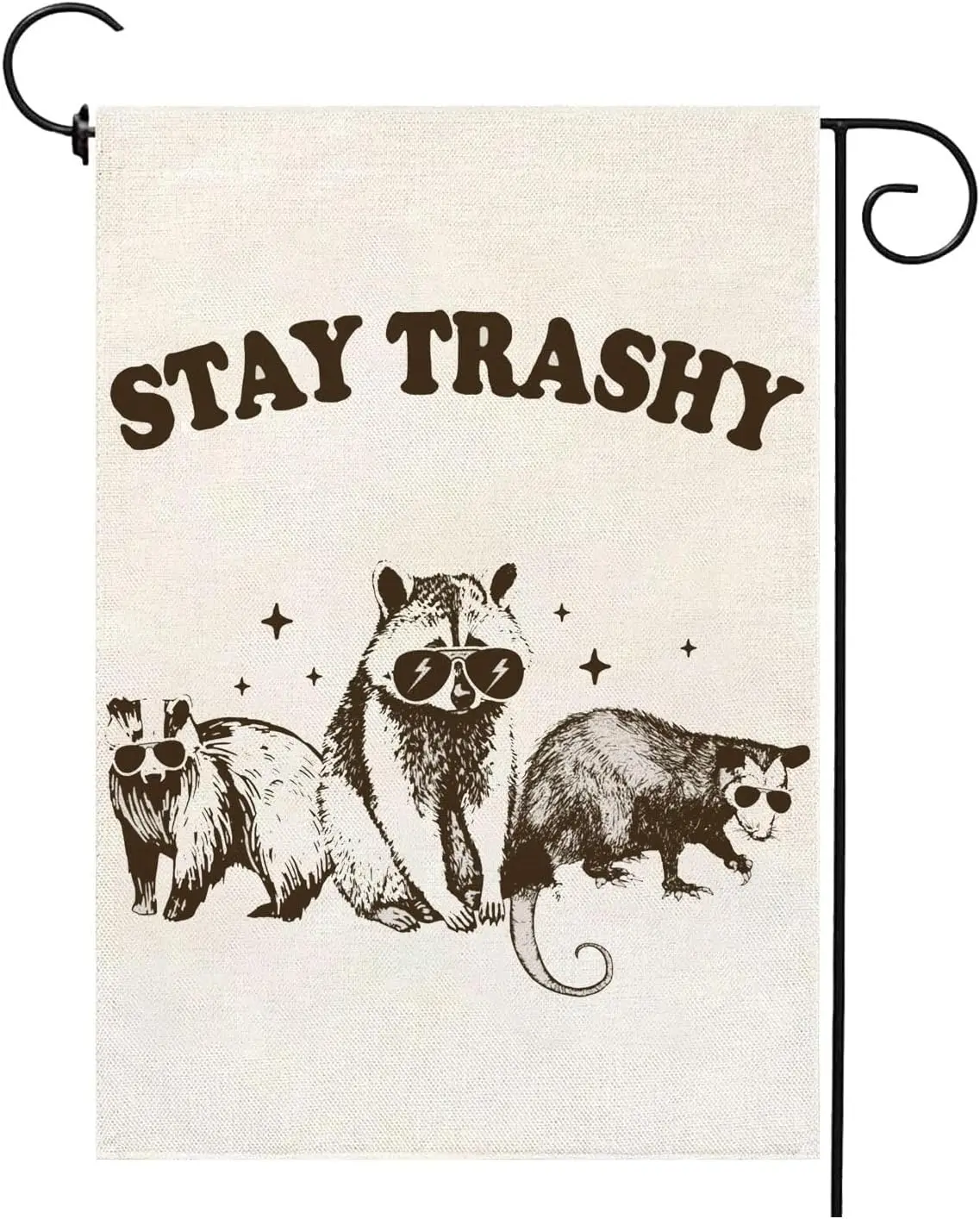 Funny Garden Flag Raccoon Home Yard Outdoor Decoration House Yard Lawn Decor Holiday Garden Yard 12 X 18 Inch jjp
