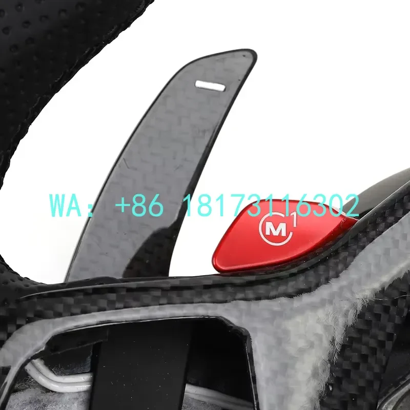 China Plant 2026 Without Button Half Perforated Leather Carbon LED Steering Wheel X3 G01 G20 G30 M2 G87 M3 G80 G81 M4 G8