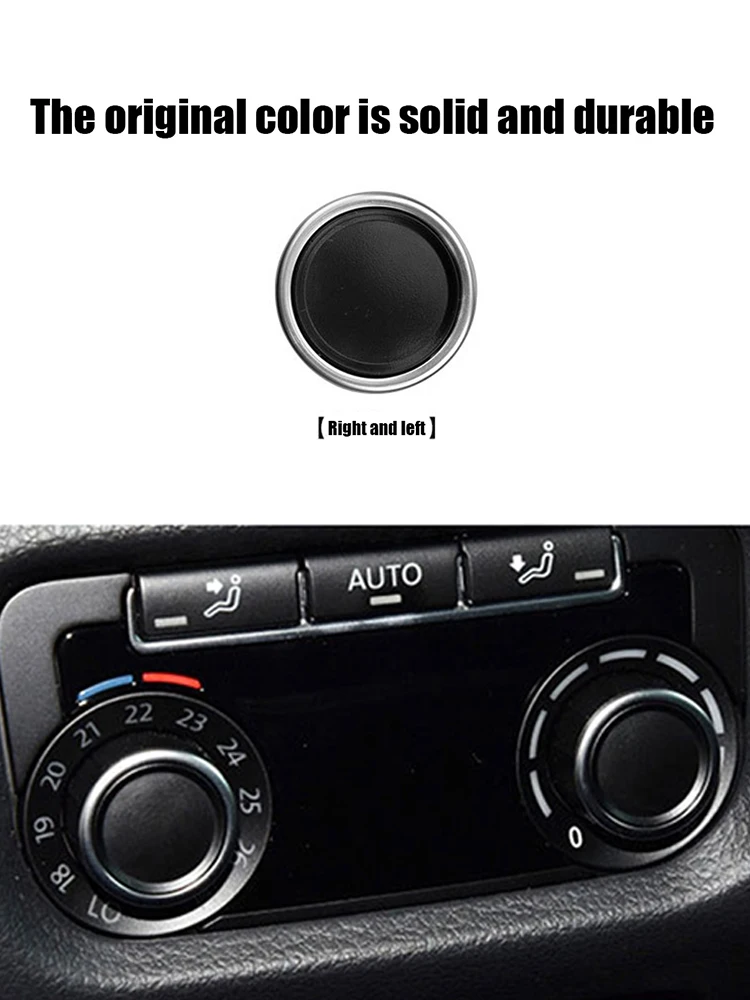Car Rear Air Conditioning Control Panel Knob Cover A/C Knob Button Climate Control Knob Button Cover Trim for VW Sharan