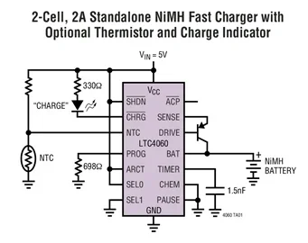 LTC4060EFE LTC4060 - Cargador de batería rápido NiMH/NiCd lineal independiente