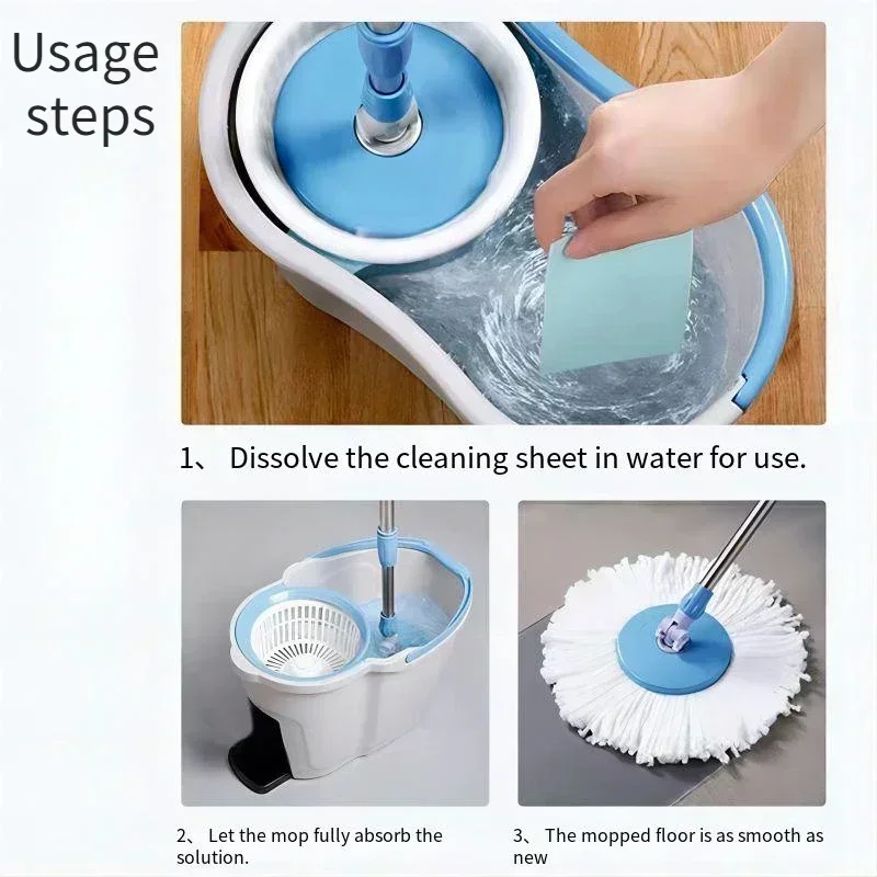 30/100/200PCS Toilet Cleaner Sheet Mopping The Floor Toilet Cleaning Household Hygiene Toilet Deodorant Yellow Dirt Cleaning