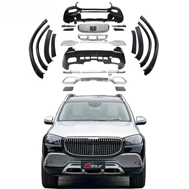 

Комплекты кузова X167 для обновления GLS, решетка переднего бампера, задний бампер, выхлопное крыло, раструб 2020-2022