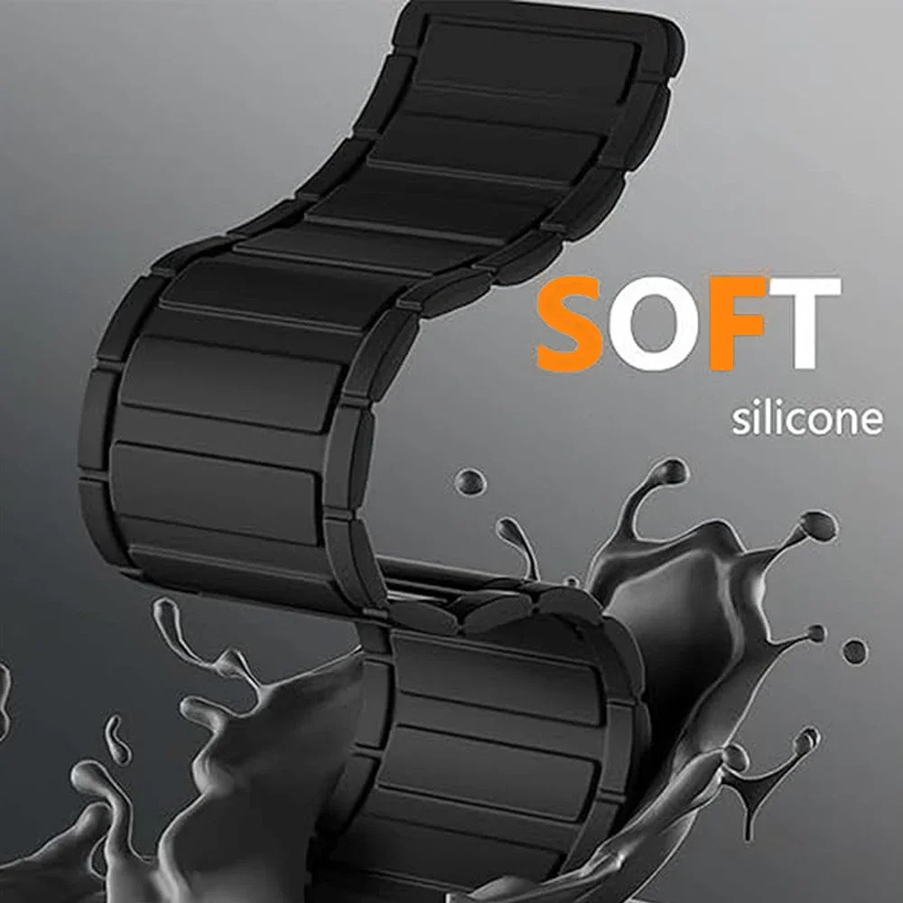 22mm Magnetic Silicone Loop Strap For SUUNTO9 Peak DLC/PRO 9/5 PEAK VERTICAL RUN OCEAN RACE S/2 Sport Replace Bracelet Watchband