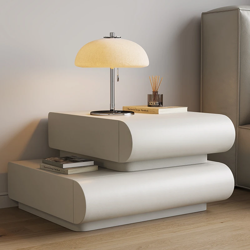 

Luminescence Livingroom Bedside Table Storage Design Makeup Simplicity Storage Organizer White Mesita De Noche Nordic Furniture