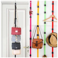 Adjustable Straps with Hooks Hat Bag Coat Clothes Rack Organizer Storage Holders Hanger Over The Door Closet Wardrobe Bedroom