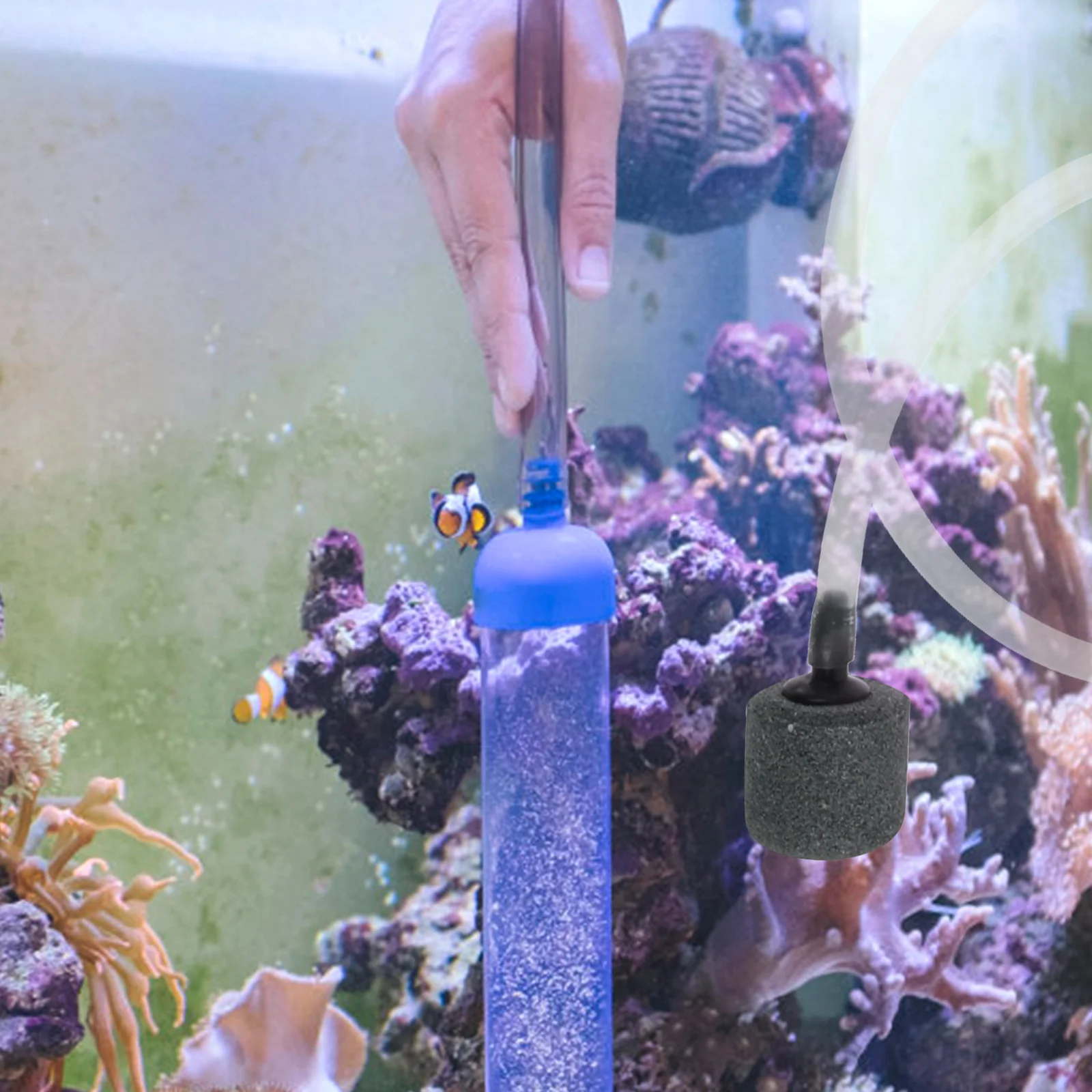 

Circulation Oxygen Pump for Aquarium Small Fish Tank White Copper ABS Material Lightweight Durable Long Use Home