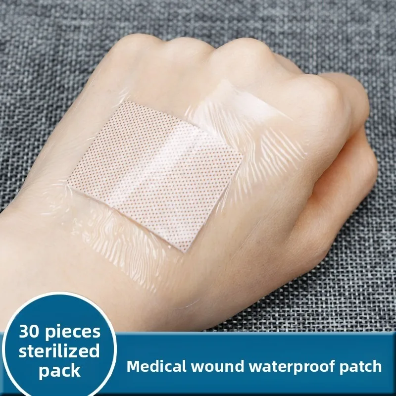 Sterile Waterproof Wound Dressing - Transparent, Breathable, Large Adhesive Bandage for Shower, Navel & Post-Op Care