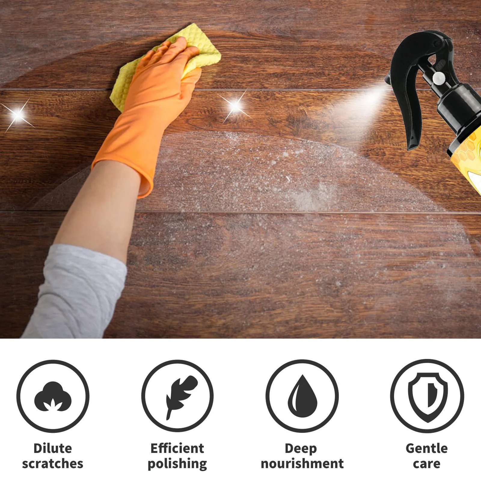 Wood Care Wax Solid Wood Furniture Polishing Seasoning Beeswax Polisher Waterproof Furniture Care Maintenance Beeswax 120ml