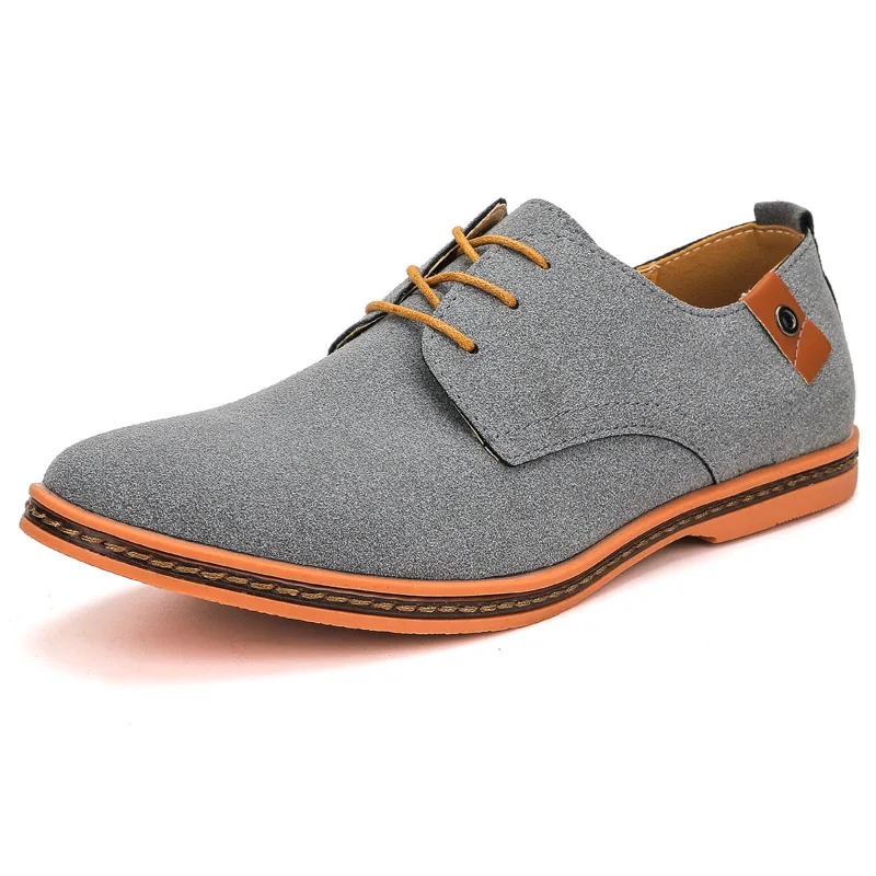 Men's Shoes Uniform Oxford Shoes Leather Suede Lace Up Plus Size Big Size Round-Toe Casual Leisure Form Spring Flats…