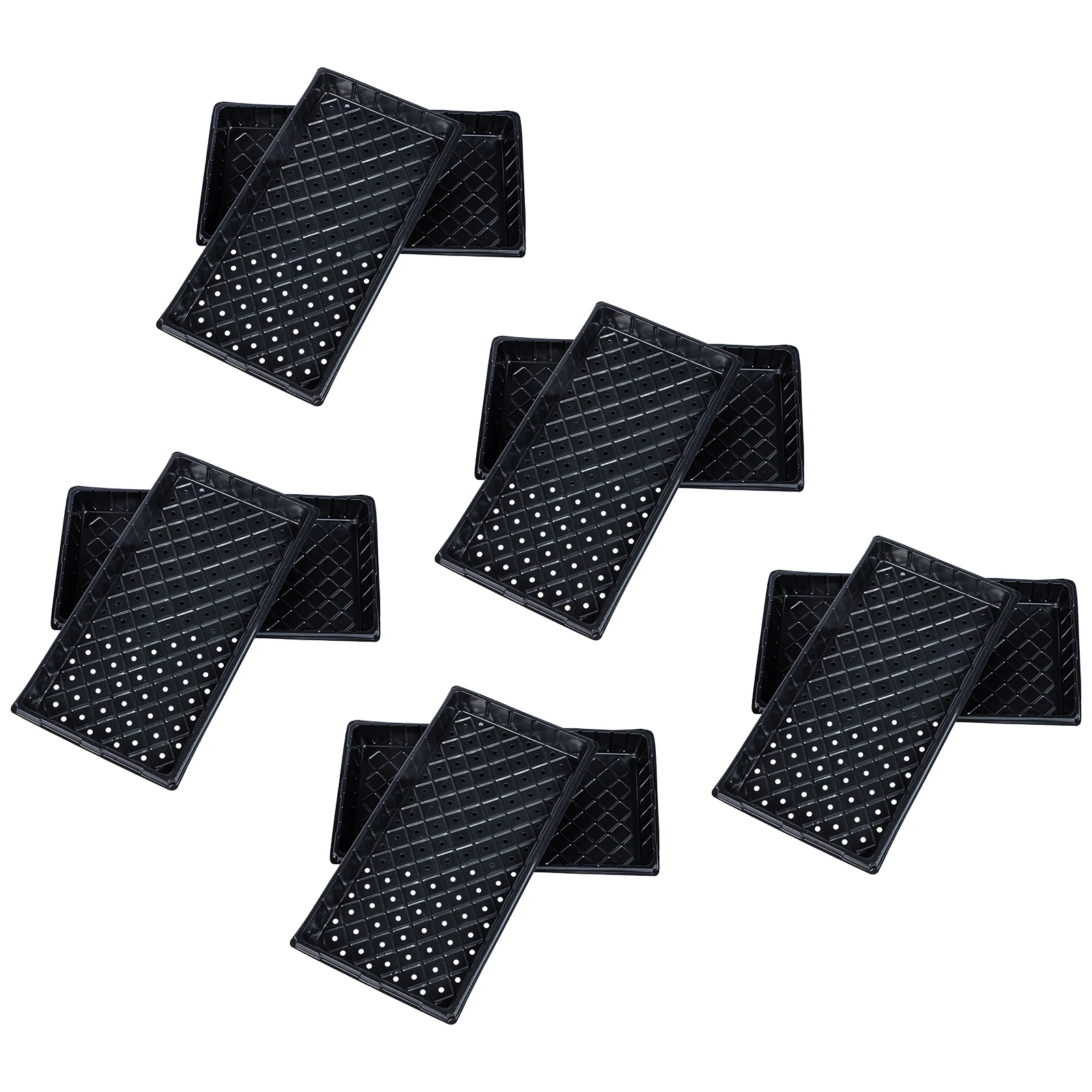 

5 Sets Seedling Tray for Succulent Planters Germination Nursery Suite Growing Starter Black Flat Trays Plants Breeding Warmth